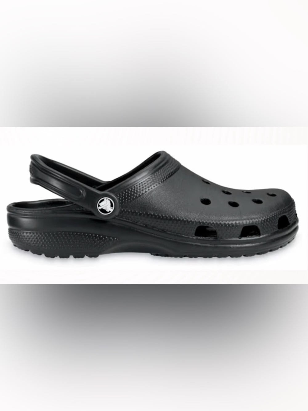 NWT [CROCS] Classic Clogs Sporty Comfort Slip-Ons Water-Friendly Black M 10/W 12 - Picture 2 of 13